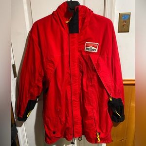 VINTAGE MARLBORO 90s SPORTS JACKET ADVENTURE TEAM SIZE MENS XL RED
